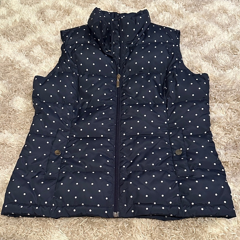 Charter Club Navy Polka Dot Women’s Vest
